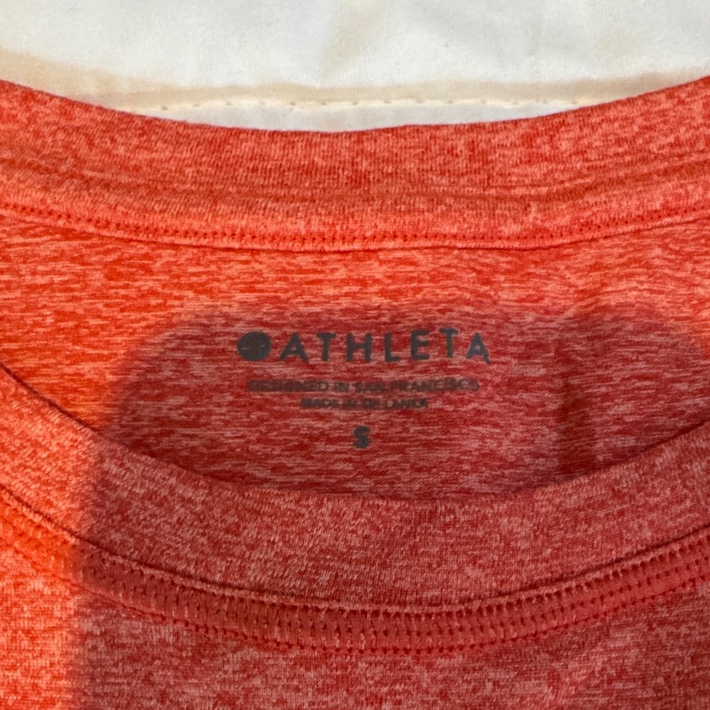 Athleta Heathered Red Muscle Tee - Picture 2 of 2